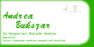 andrea bukszar business card